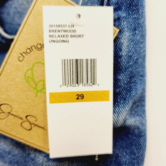 Jessica Simpson Womens Relaxed Short Distressed Denim Jeans Size 29 - Picture 9 of 10